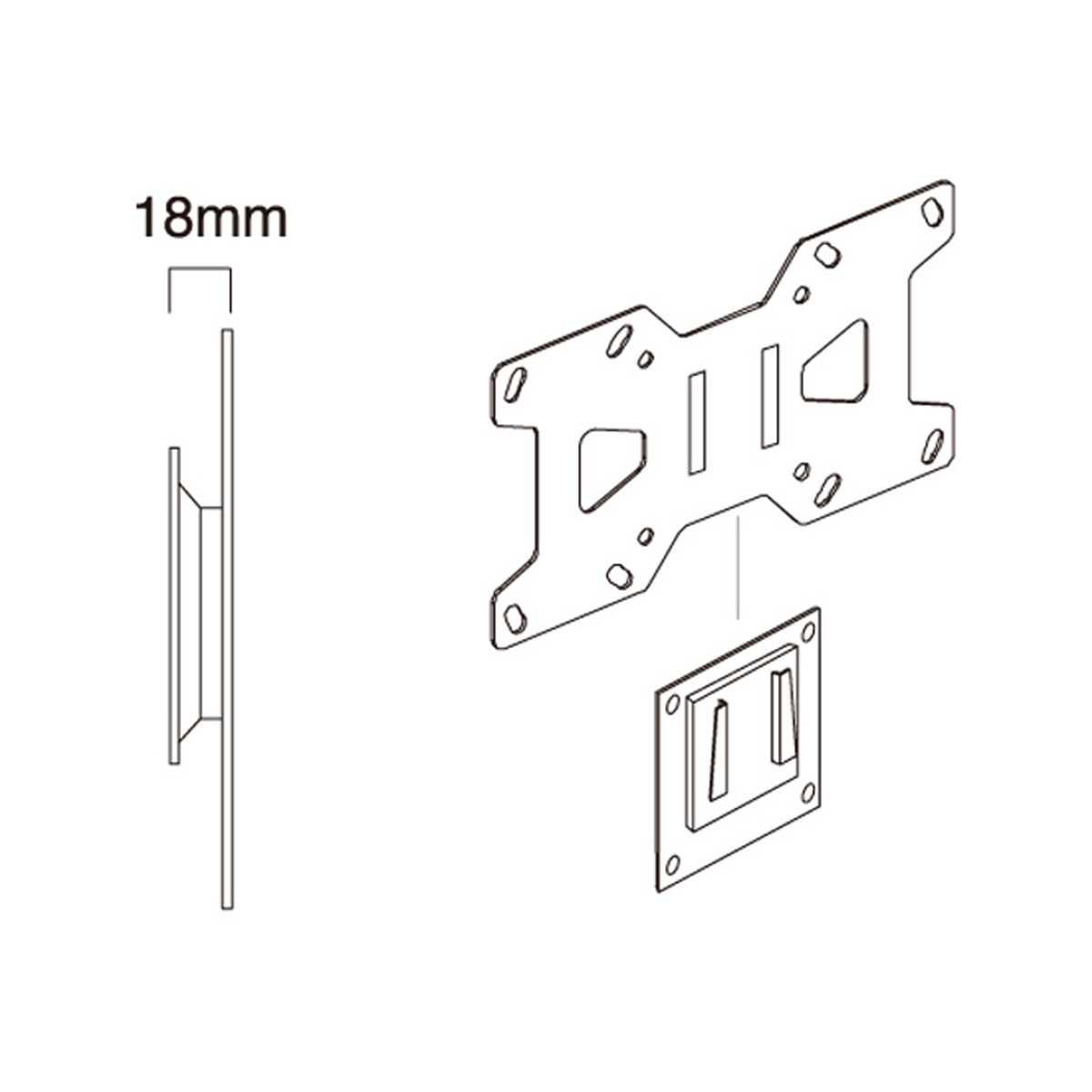 Soporte mural para TV LCD / LED Gisan AX-103 de 38,1 a 81,28 cm (15 a 32'') 3
