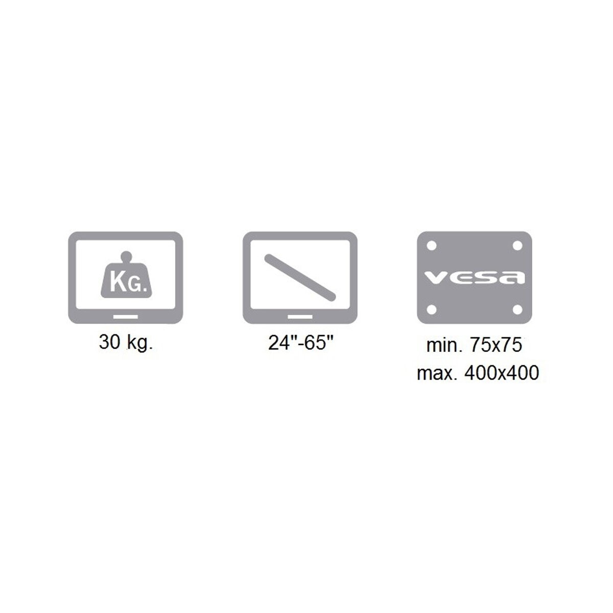 Soporte de techo para TV LCD/LED Gisan AX115 de 60,96 a 165,10 cm (24 a 65'') Negro-3