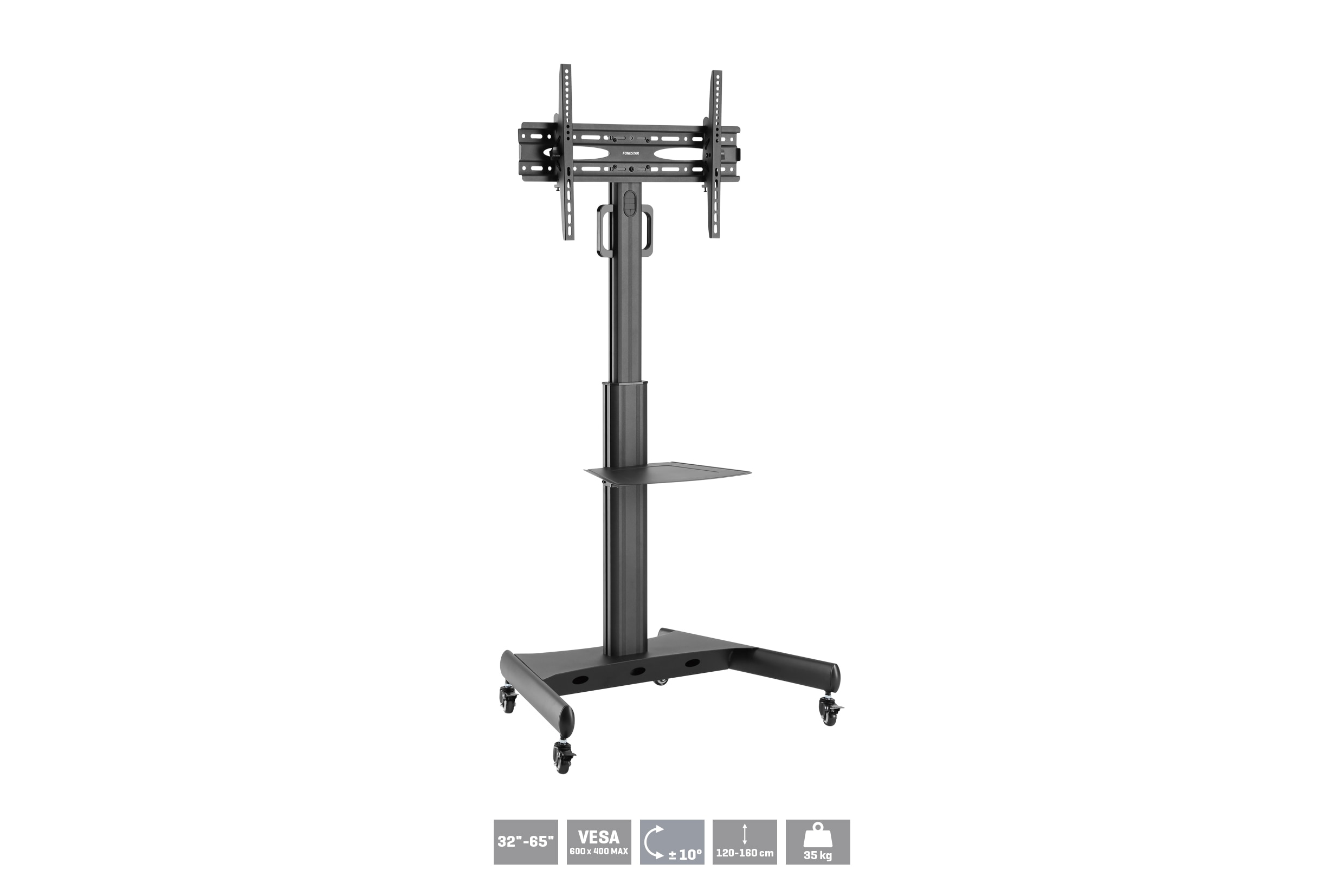 Soporte de suelo para TV Fonestar STS-4464N de 81 a 165 cm (32" a 65") Negro-2