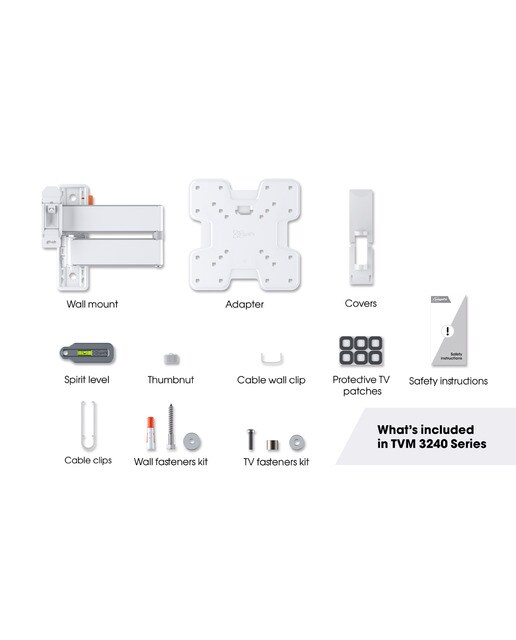 Soporte de pared giratorio hasta 180º Vogel's TVM 3245 para TV de 19" a 43" blanco hasta 15 kg Blanco-7