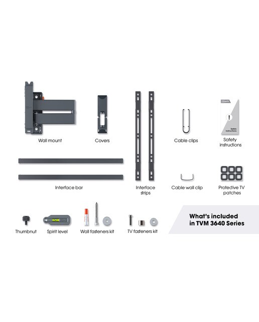 Soporte de pared giratorio hasta 180º Vogel's TVM 3645 para TV de 40" a 77" hasta 35 kg - Negro Negro-7