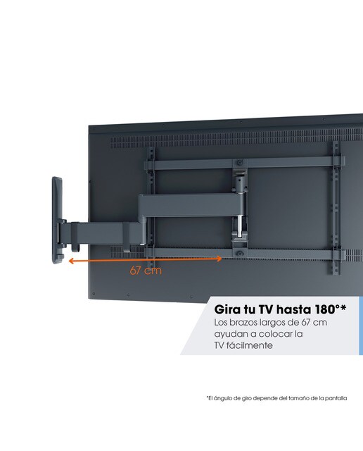 Soporte de pared giratorio hasta 180º Vogel's TVM 3645 para TV de 40" a 77" hasta 35 kg Blanco-5