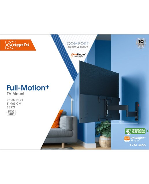 Suporte de Parede Giratório até 180º para TV Vogel's TVM 3465 de 32" a 65" até 25 Kg Preto-3