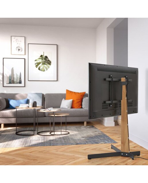 Soporte de pie giratorio Vogel's TVS 3695 para TV de 40" a 77" hasta 50 kg - Madera / Negro Madera / Negro-3