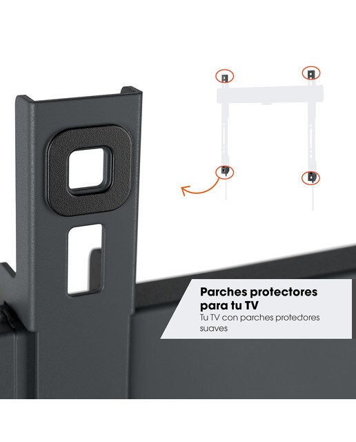 Soporte de pared fijo Vogel's TVM 5405 para TV de 32" a 77" Platino-6