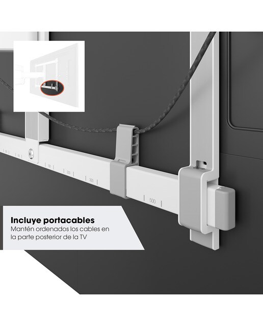 Soporte de pared giratorio Vogel's TVM 5445 para TV de 32" a 65" Blanco-4