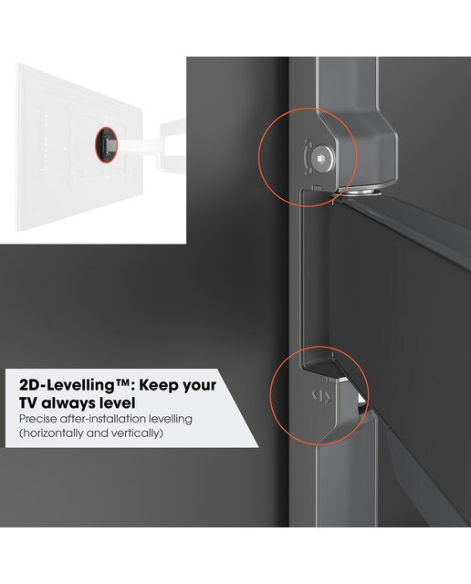 Suporte de Parede Giratório Vogel's TVM 5645 para TV de 40" a 77" Platina-4