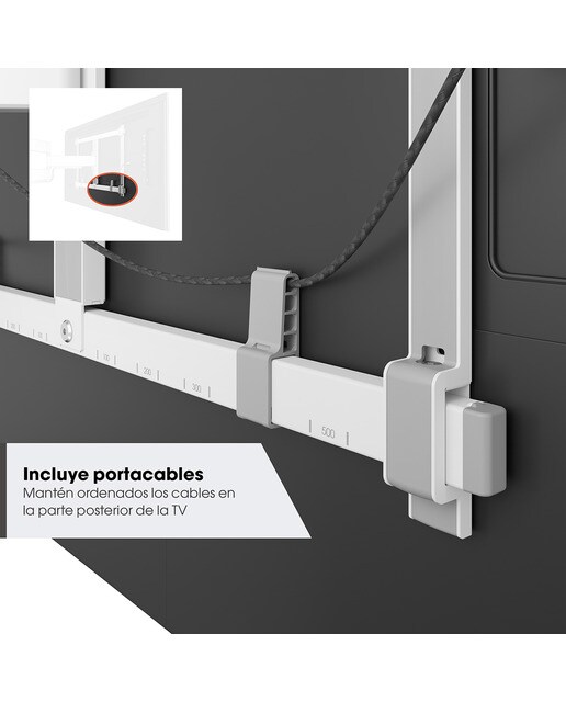 Soporte de pared giratorio Vogel's TVM 5645 para TV de 40" a 77" Blanco-4