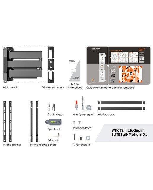 Soporte de pared giratorio Vogel's TVM 5845 para TV de 55" a 100" - Negro Negro-2