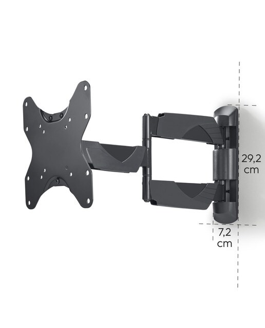 Soporte de pared Hama Fullmotion 2 Brazos para TV 19" a 48" Negro Negro-2