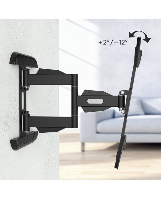 Soporte de pared Hama Fullmotion 2 Brazos para TV 32" a 65" Negro Negro-2