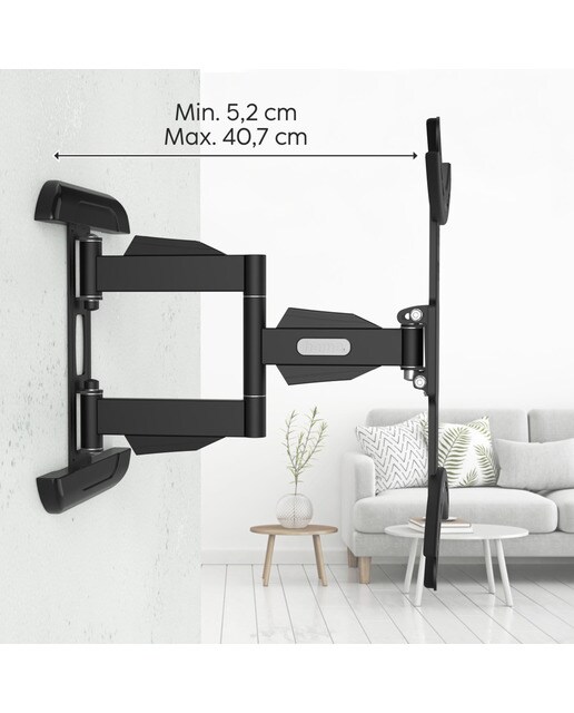 Soporte de pared Hama Fullmotion 2 Brazos para TV 32" a 65" Negro Negro-3