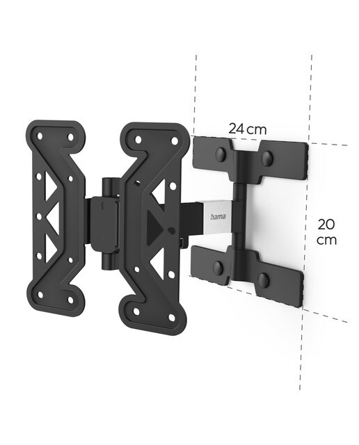 Soporte de pared Hama Fullmotion 1 Brazo Extra Slim para TV 19" a 48" Negro Negro-2