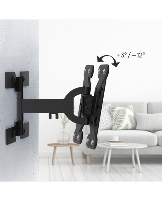 Soporte de pared Hama Fullmotion 1 Brazo Extra Slim para TV 19" a 48" Negro Negro-4