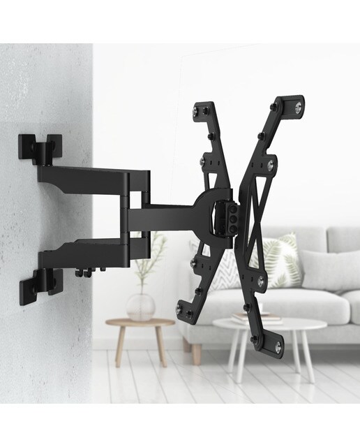 Soporte de pared Hama Fullmotion 2 Brazos Extra Slim para TV 37" a 90" Negro Negro-3