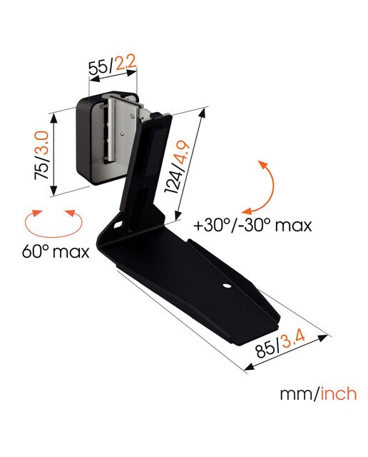 Soporte de pared Vogel's SWM 4131B para altavoz Sonos Era 300 Negro Negro-2