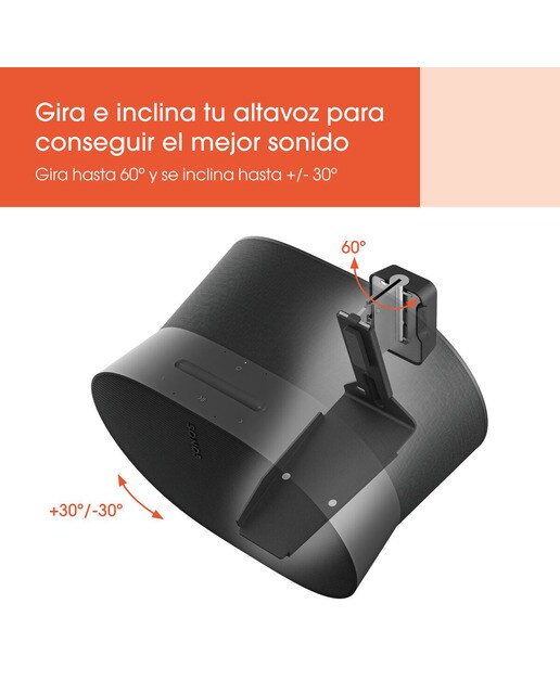 Soporte de pared Vogel's SWM 4131B para altavoz Sonos Era 300 Negro Negro-5