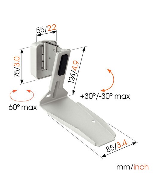 Soporte de pared Vogel's SWM 4131W para altavoz Sonos Era 300 Blanco Blanco-2
