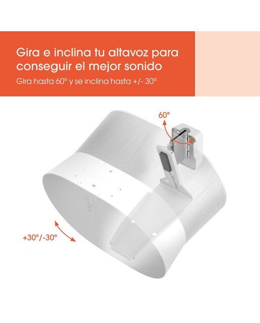 Soporte de pared Vogel's SWM 4131W para altavoz Sonos Era 300 Blanco Blanco-4