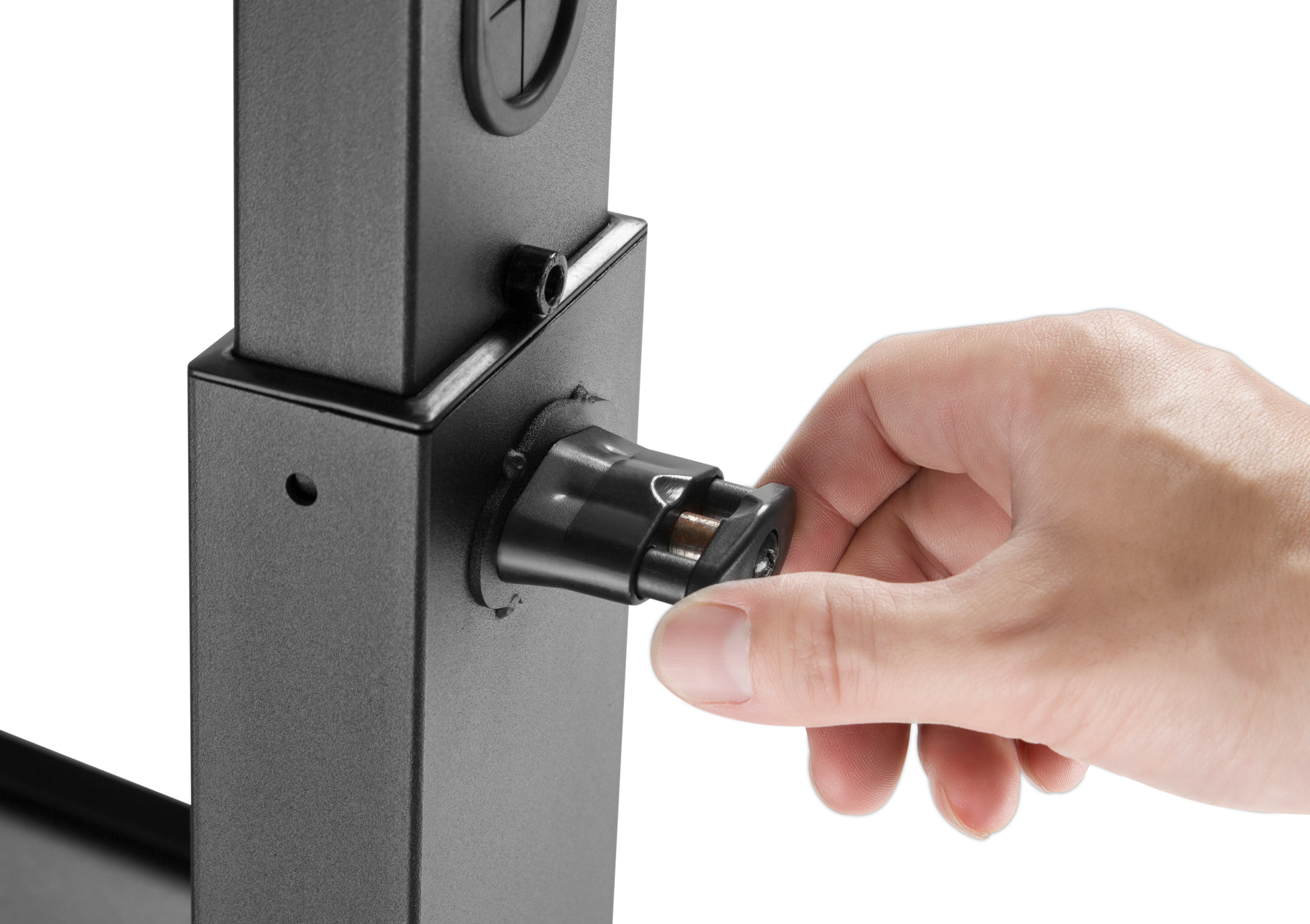 Soporte de suelo Fonestar STS-4244N para TV de 32" a 65", robusto y con ruedas Negro-7