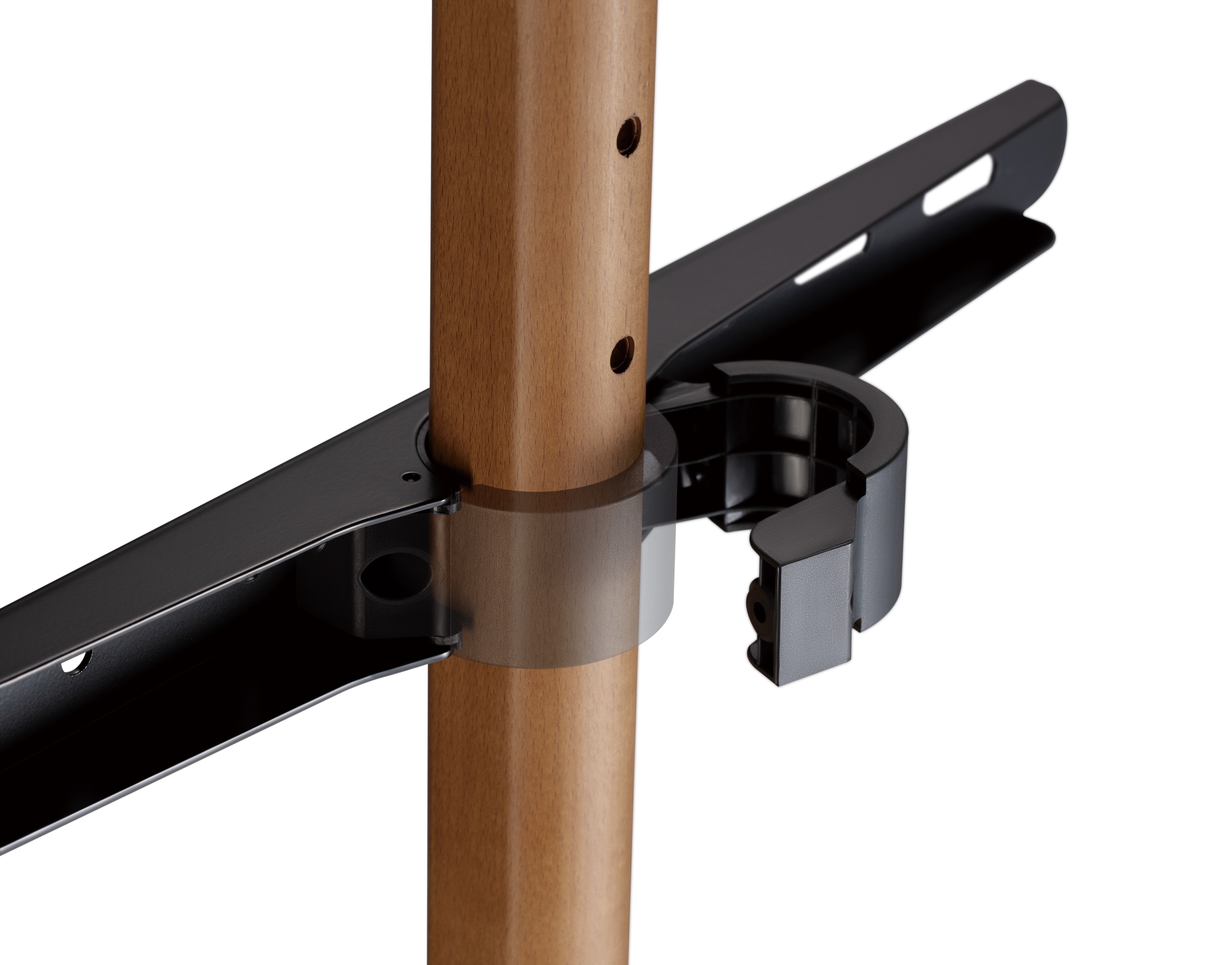Suporte de Chão Fonestar STS-M5044 para TV de 42" a 65", Design em Madeira Nogueira/Preto-6