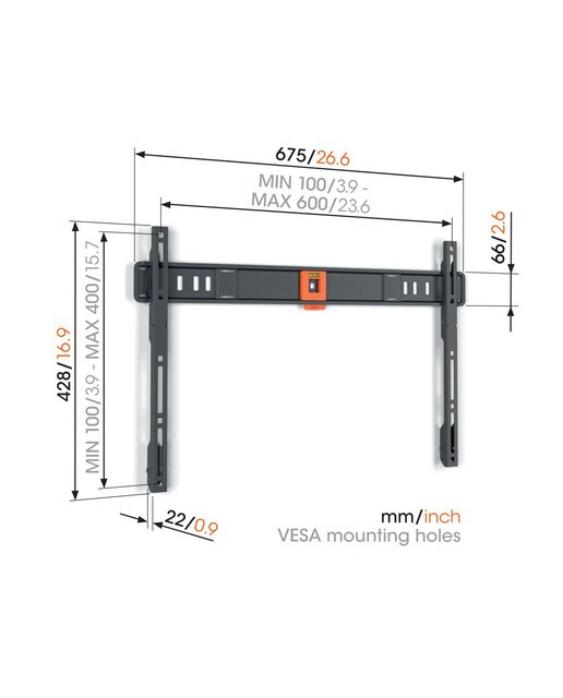 Suporte de Parede Fixo Vogel TVM 1605 para Televisores até 100" Preto-2