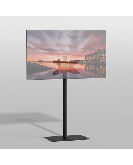 Soporte de suelo Loewe-Cavus SQUARE 120B42 para Serie We. SEE OLED de 32" a 65" Negro-2