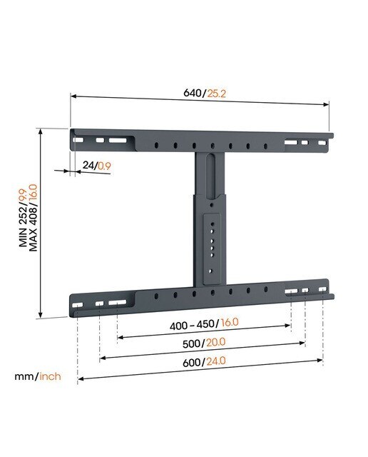 Adaptador de montantes para soportes de pared Vogel's TVA 6950 - Negro Negro-2