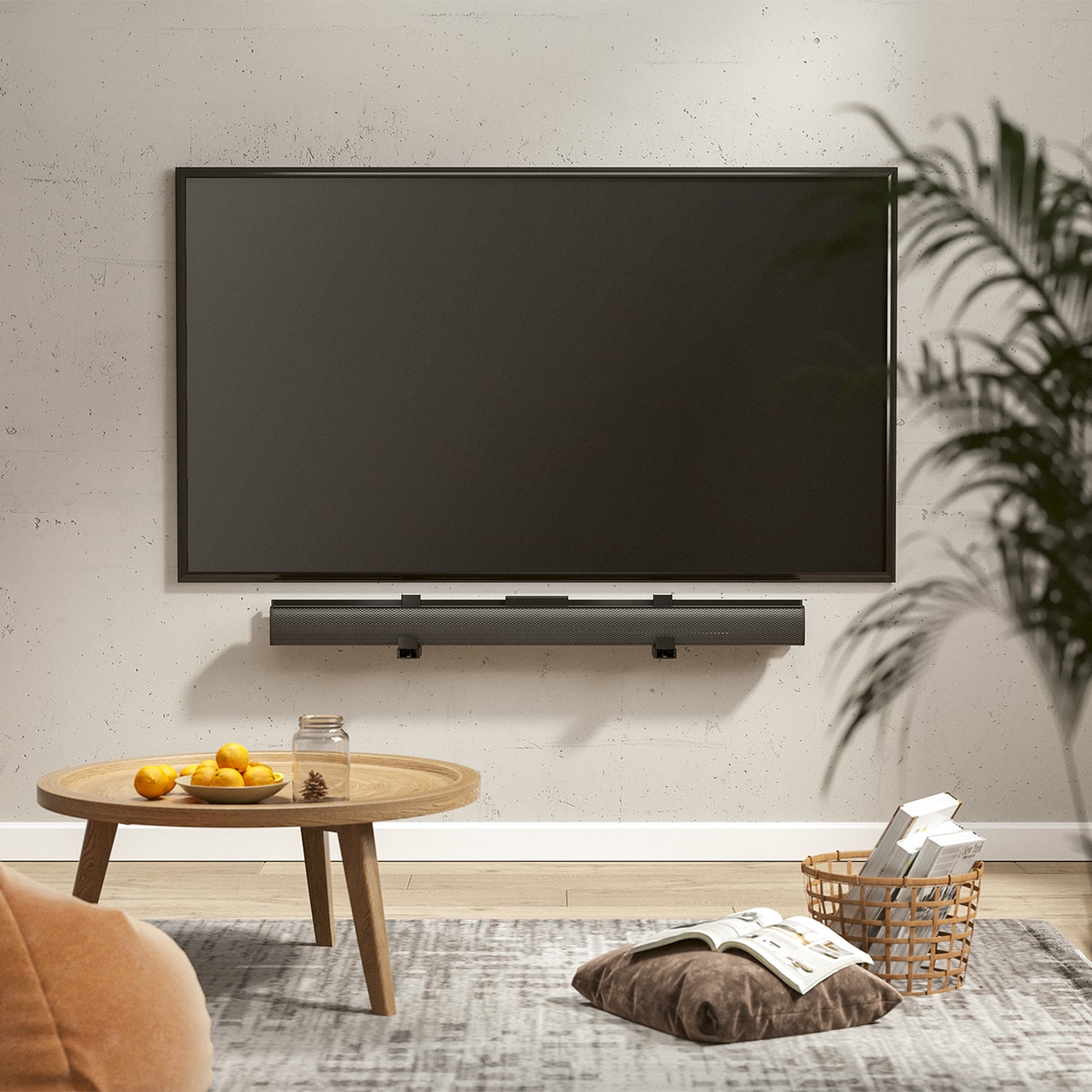 Soporte de pared para barra de sonido Fonestar SBAR-800 Negro-7