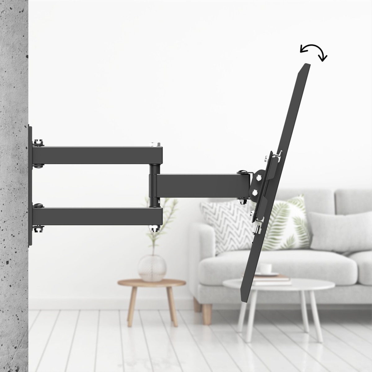 Soporte de pared inclinable Hama para TV de 32" a 75" Negro-4