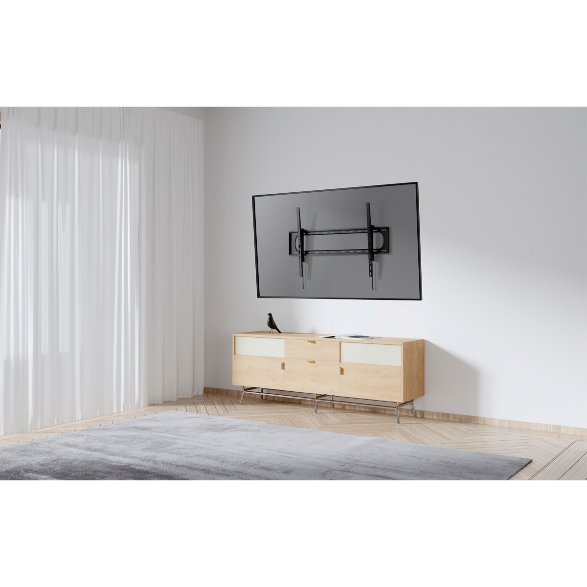 Soporte de TV inclinable de pared FONESTAR TILT-096PR para TVs de 60" a 120" Negro-2