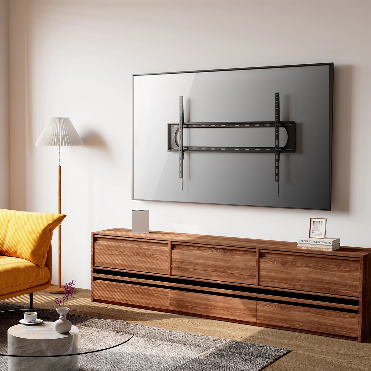 Soporte de TV fijo de pared FONESTAR FIX-096PR para TVs de 60" a 120" Negro-2