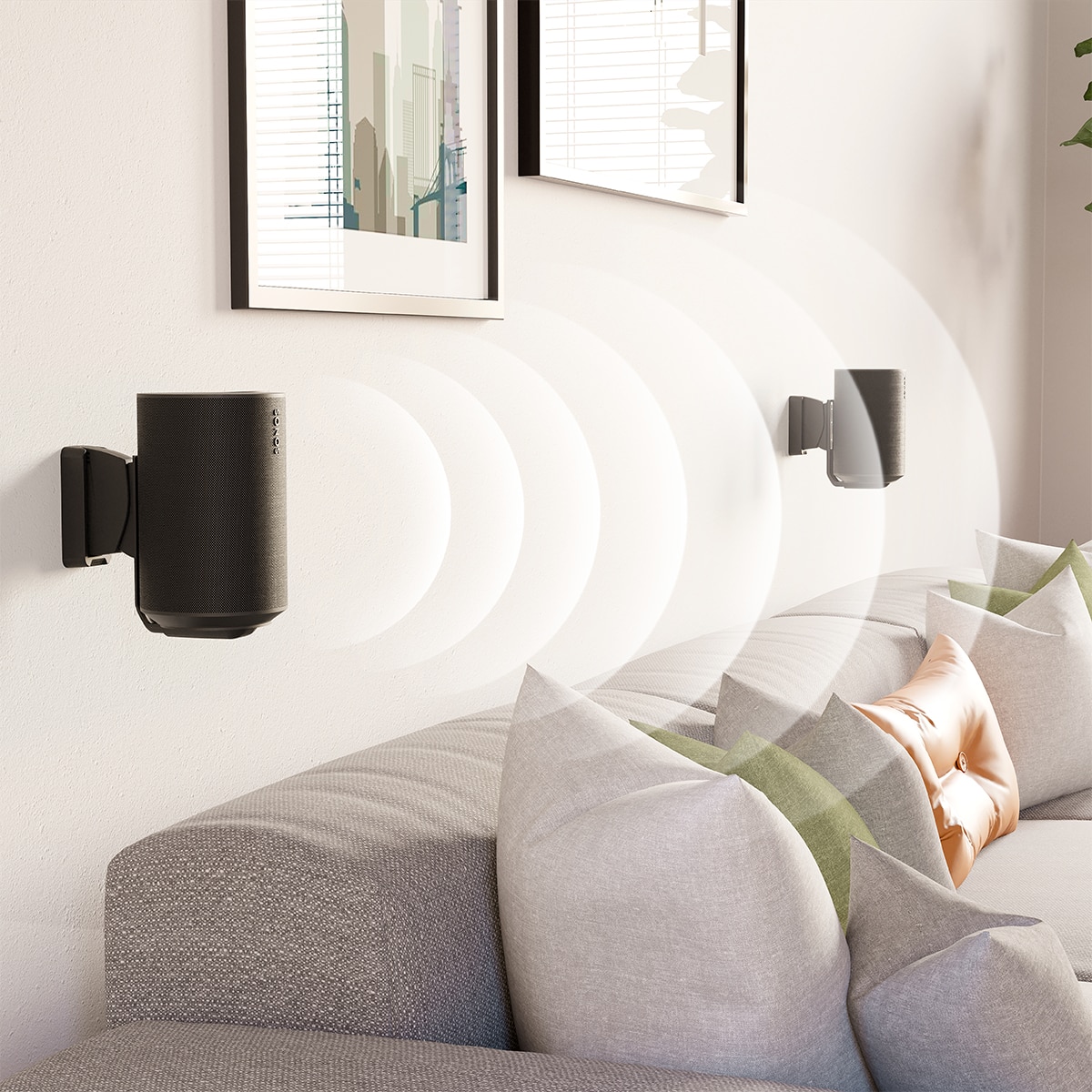 Soporte de pared Vogel's para altavoz Sonos Era 100 - Negro Negro-5