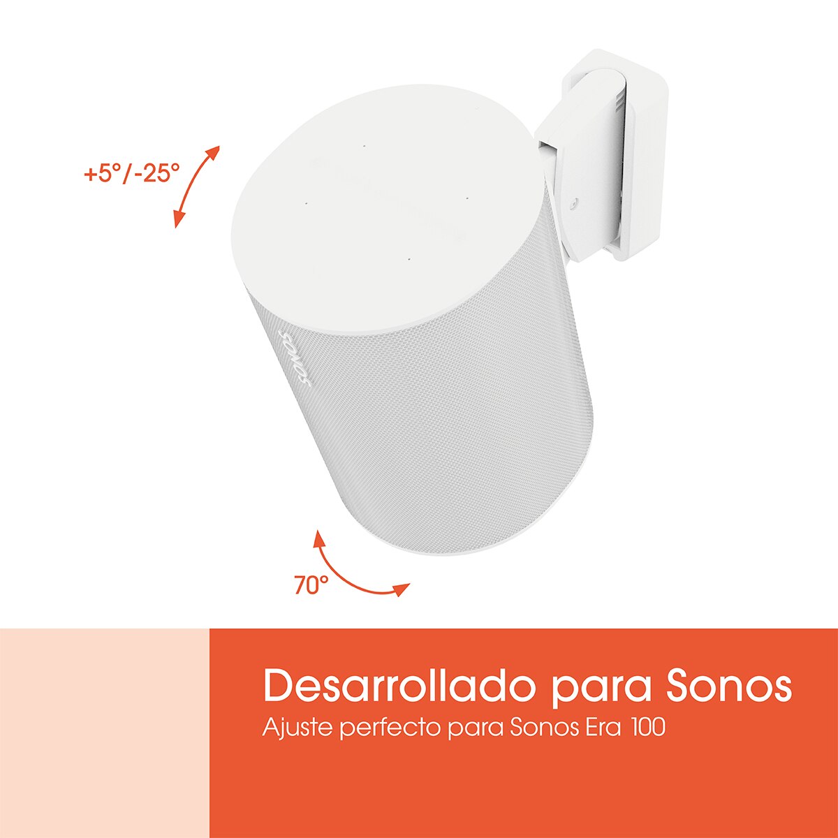 Soporte de pared Vogel's para altavoz Sonos Era 100 - Blanco Blanco-3