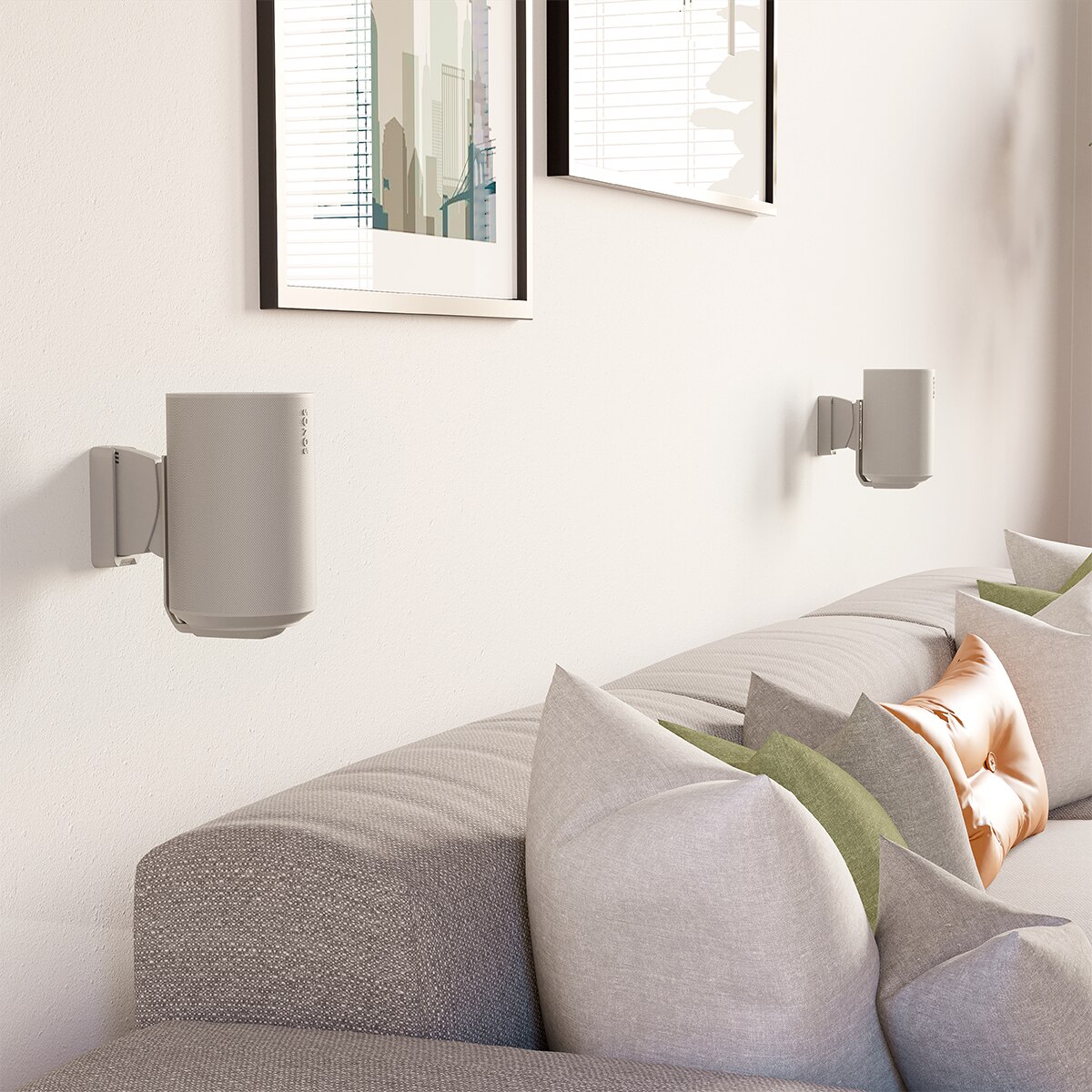 Soporte de pared Vogel's para altavoz Sonos Era 100 - Blanco Blanco-5