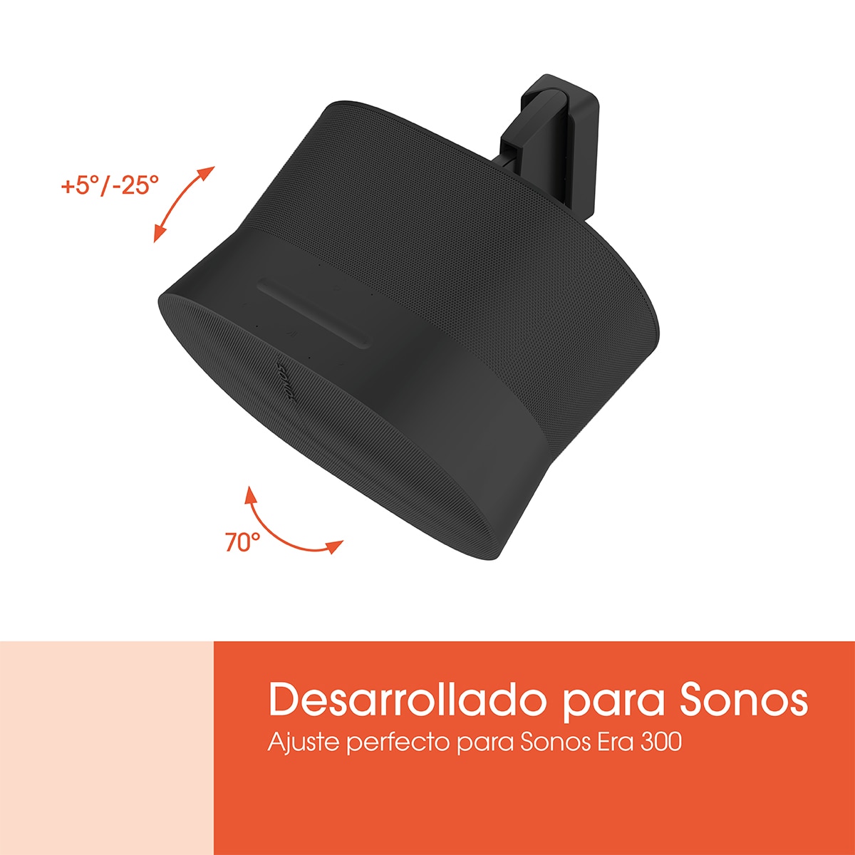 Soporte de pared Vogel's para altavoz Sonos Era 300 - Negro Negro-3