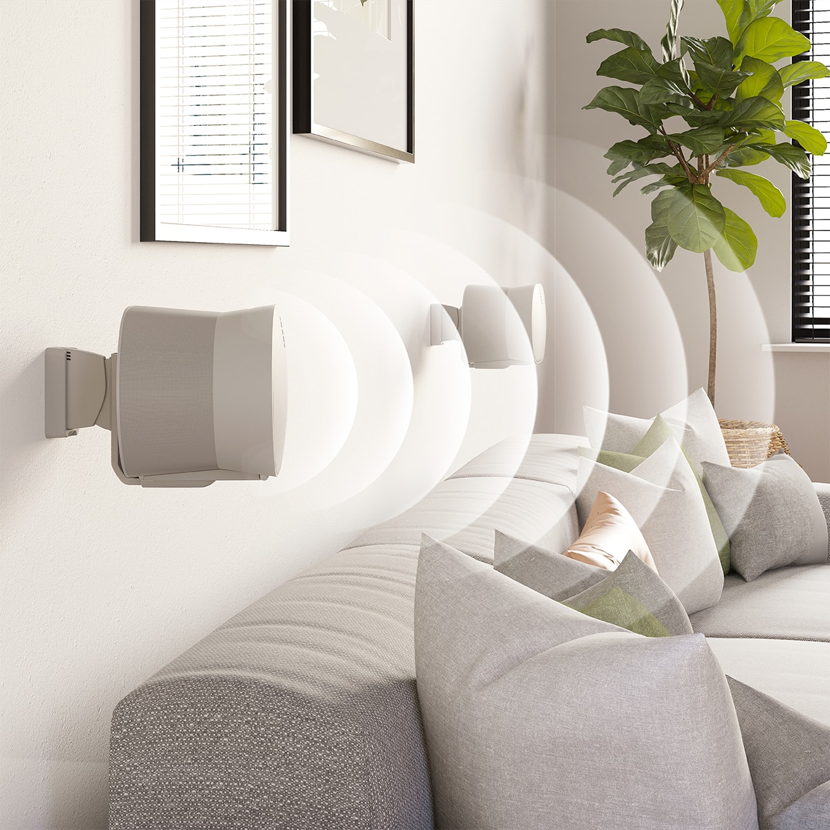 Soporte de pared Vogel's para altavoz Sonos Era 300 - Blanco Blanco-8