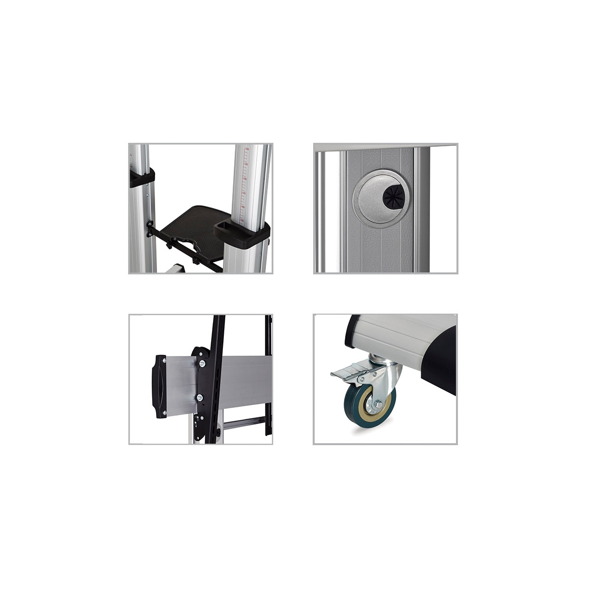Soporte de suelo para TV LED Fonestar STS-40106P de 152,4 a 254 cm (60 a 100'') Plata-2