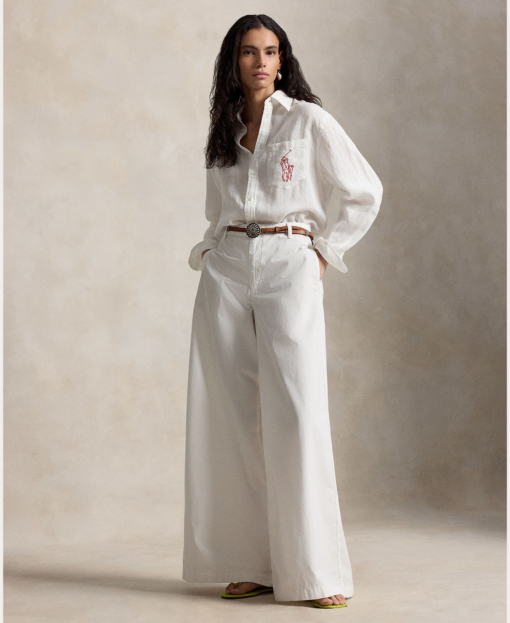 Imagem 0 de Jeans Largas de Ganga de Algodão