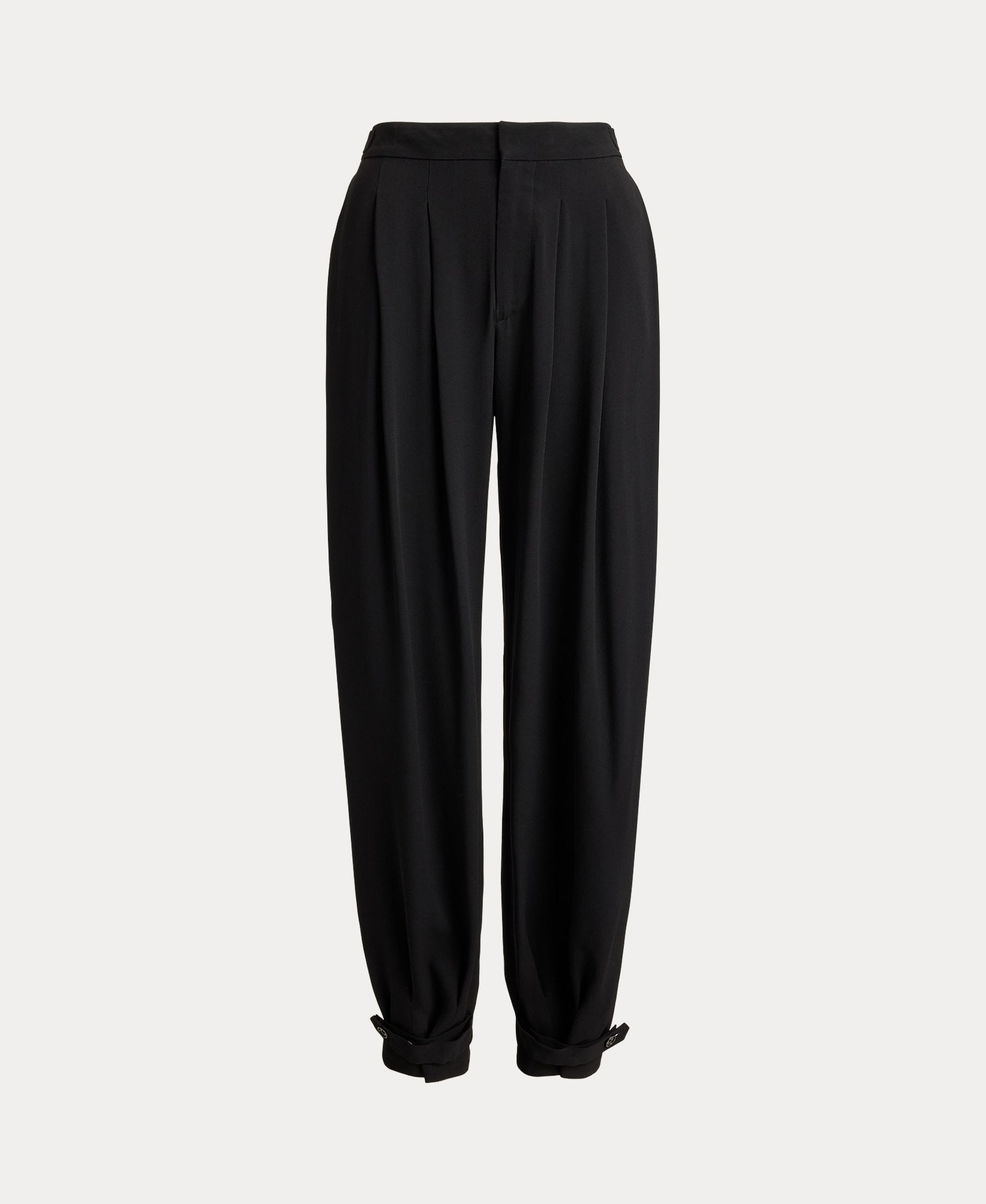 Pantalón ancho de mujer estilo bombacho con pliegues - Polo Ralph Lauren - Negro Negro-6