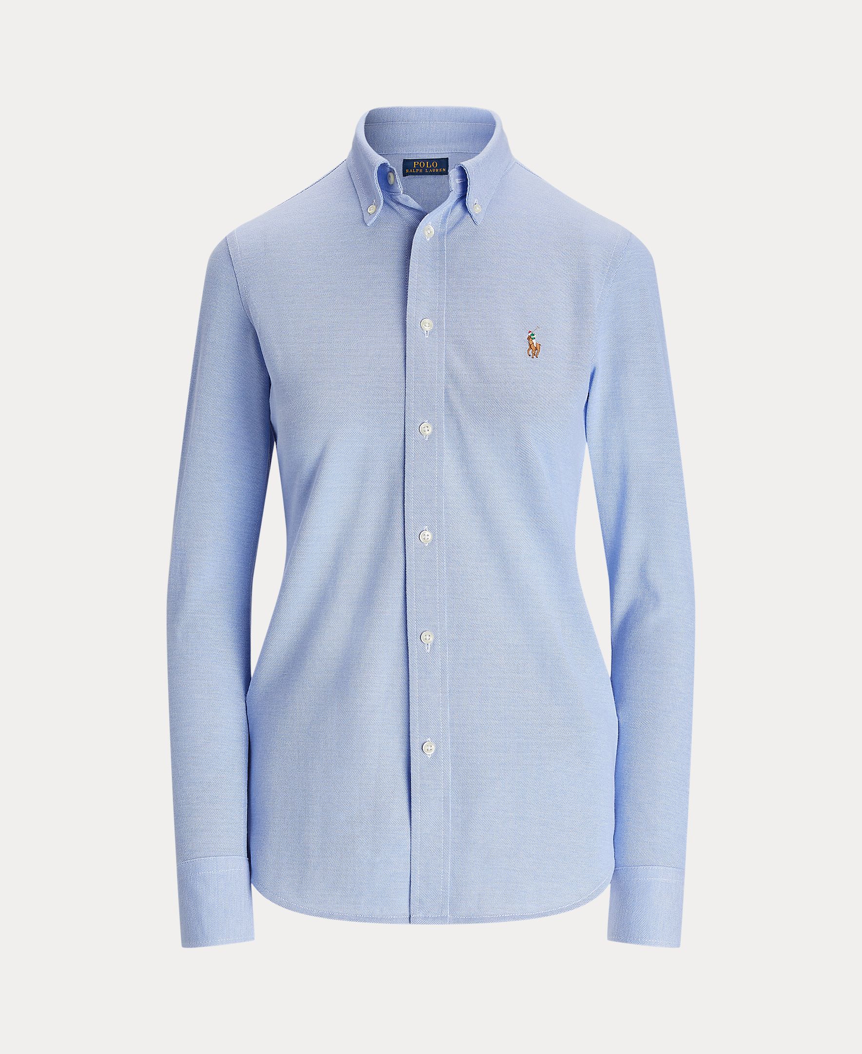 Camisa Básica com Logótipo Azul-5