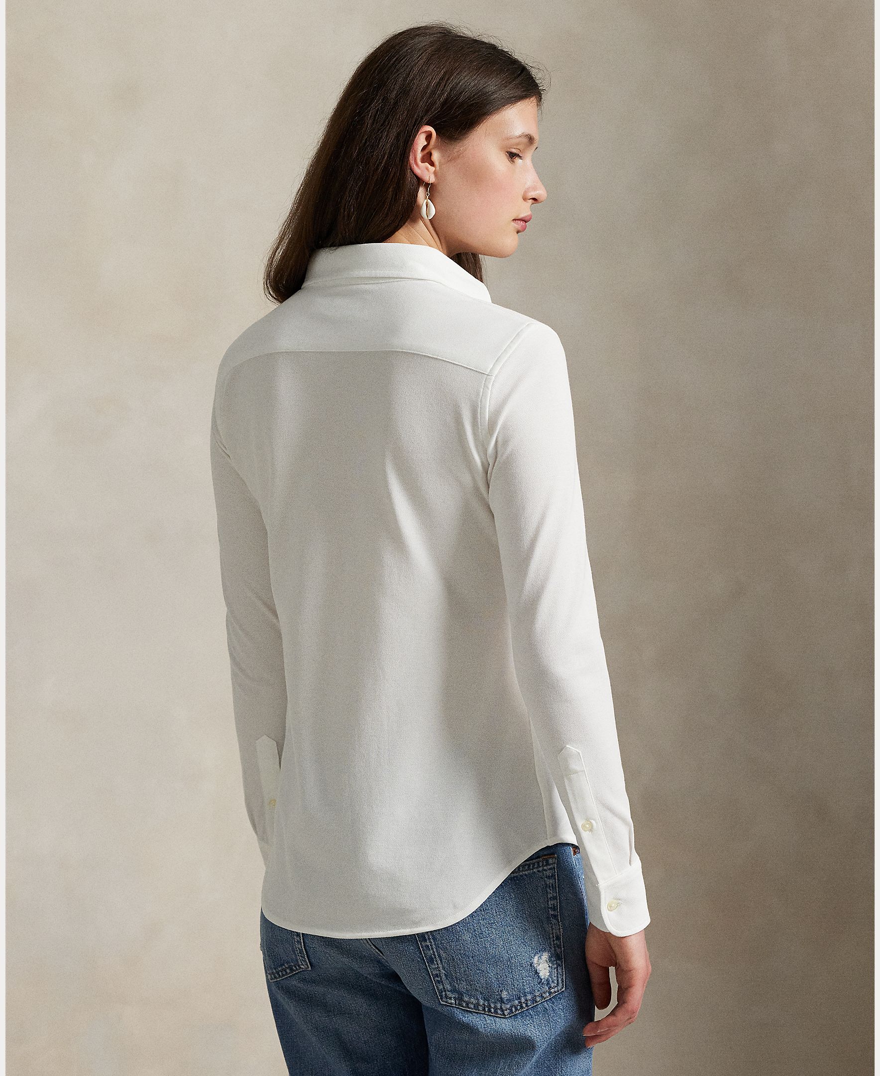 Camisa básica de mujer con logo - Polo Ralph Lauren - Blanco Blanco-3