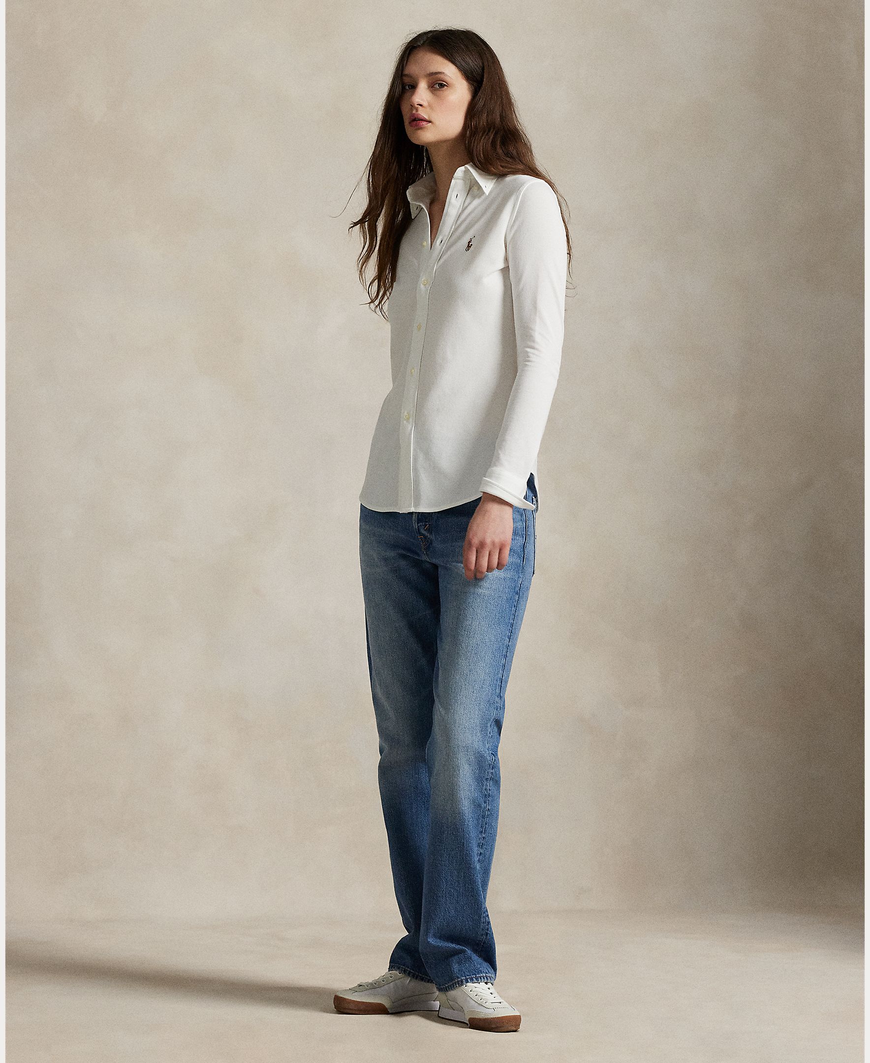 Camisa básica de mujer con logo - Polo Ralph Lauren - Blanco Blanco-6