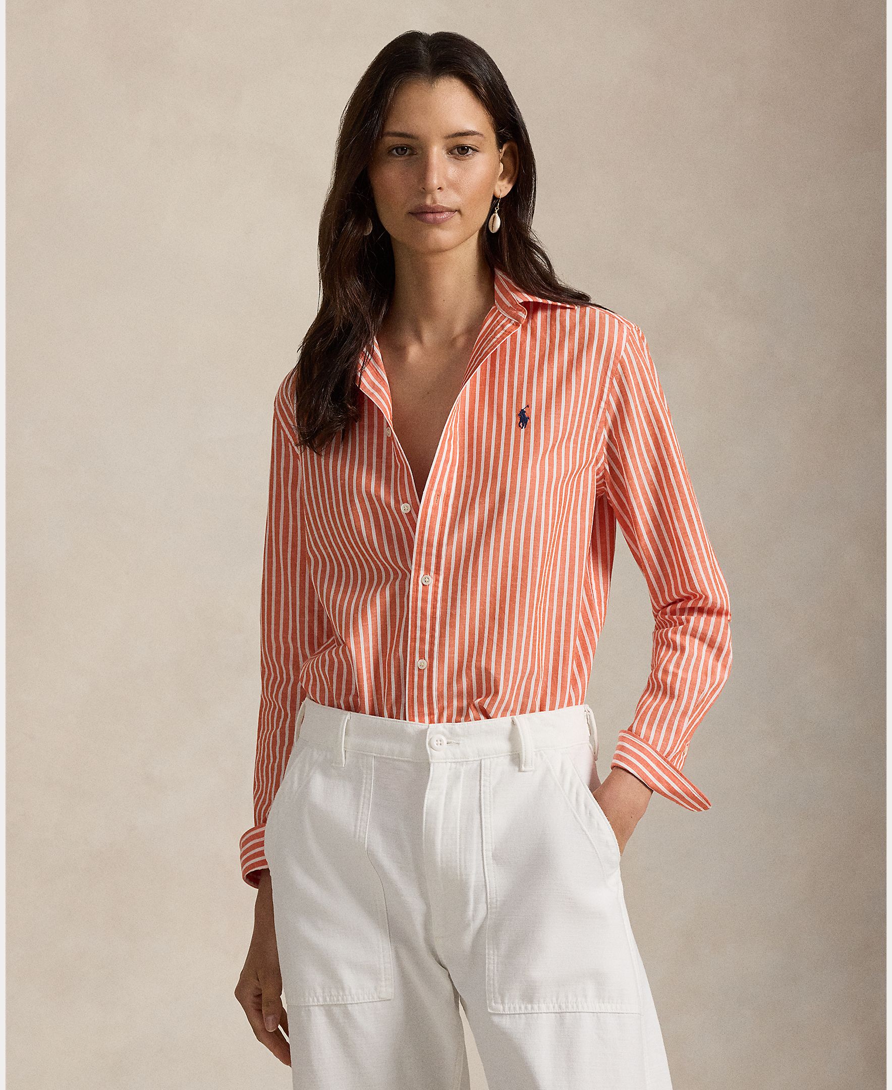 Imagem 0 de Camisa de Algodão e Linho Classic Fit