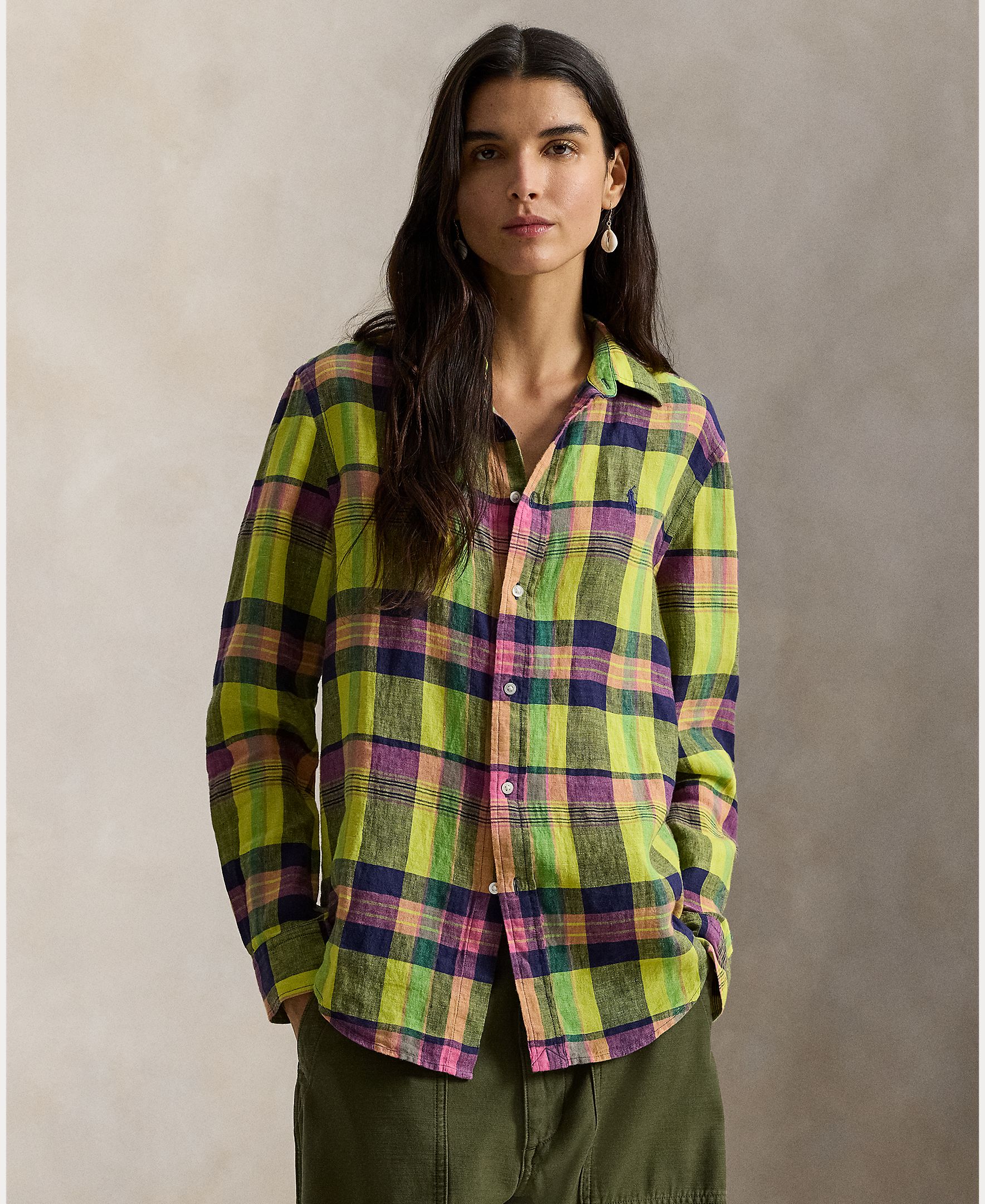 Imagem 0 de Camisa de Linho com Estampado