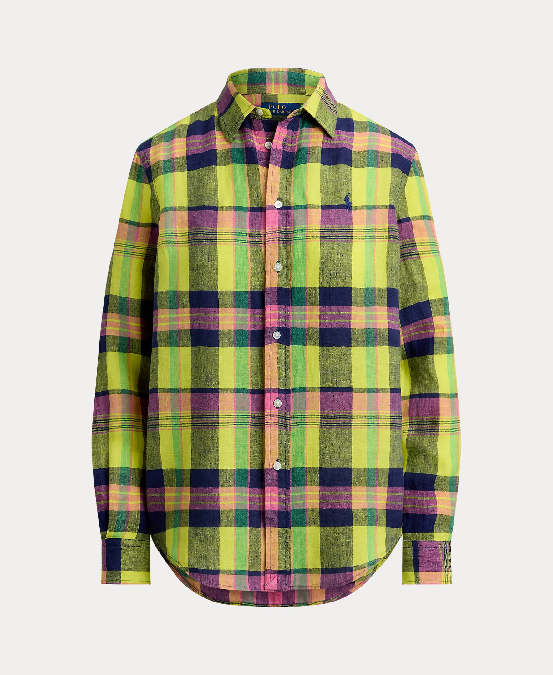 Camisa de Linho com Estampado Pistácio-4