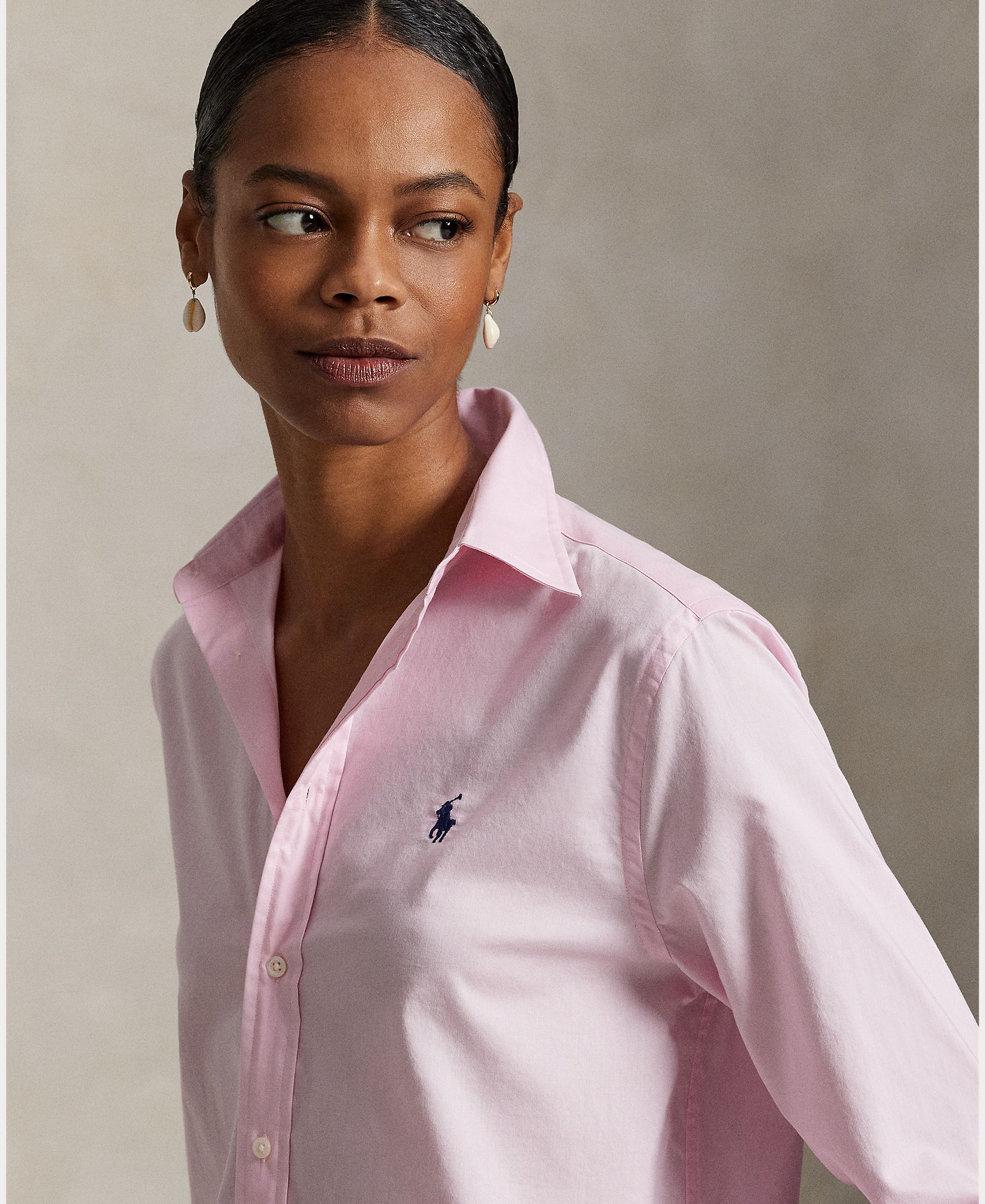 Camisa Oxford de Algodão Classic Fit Rosa-claro-4