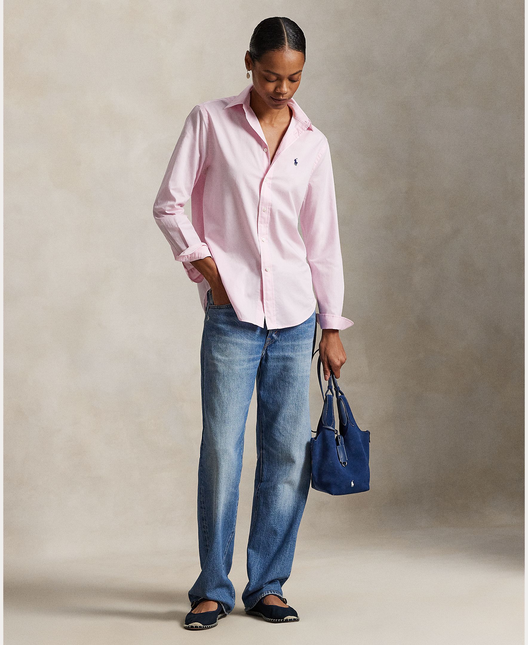 Camisa Oxford de Algodão Classic Fit Rosa-claro-7