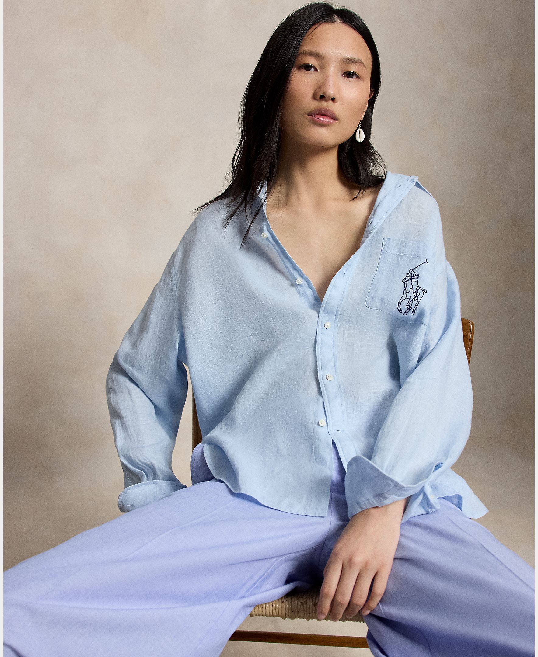 Imagem 0 de Camisa de Linho com Bolso