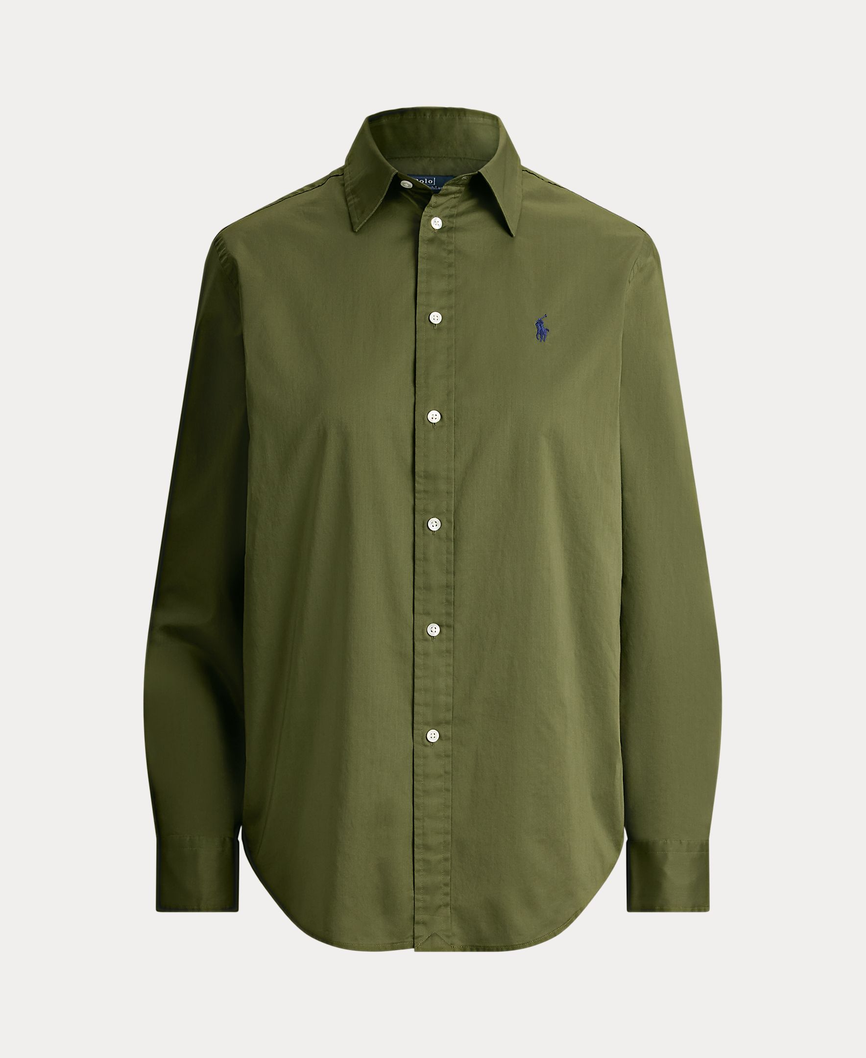 Camisa de mujer oxford de algodón Classic Fit - Polo Ralph Lauren - Verde militar Verde militar-6